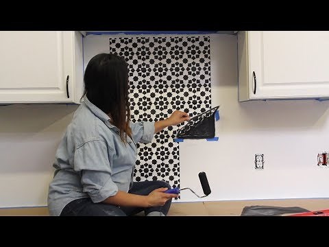 How to Stencil Your Kitchen Tile Backsplash
