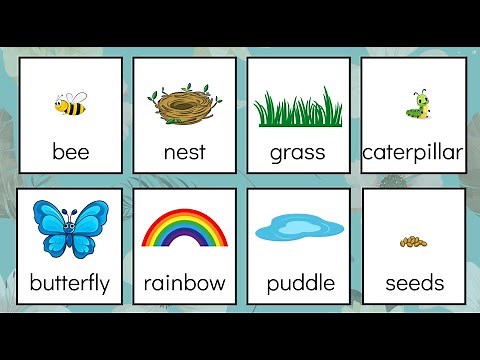 Spring Vocabulary for kids | + Game