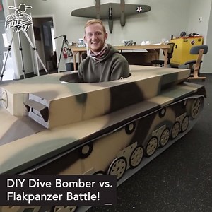 Giant Dive Bomber VS Flakpanzer Battle! 😱 | Flite Test