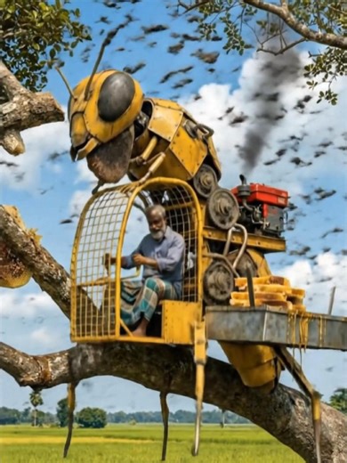 The MECHANICAL BEE is Real! 🐝⚙️#farming #farminglife #tools #innovation #viral