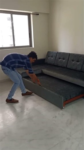 Modern L Shaped Storage Sofa Cum Bed Compact Living Made Easy!