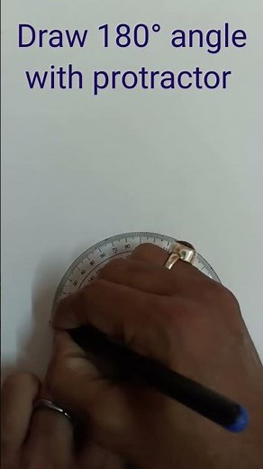 Draw 180 degree angle with protractor #anglewithprotractor #180degreeangle #angle