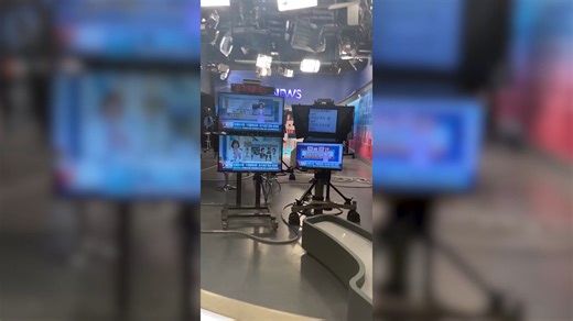 11K views · 34 reactions | RAW: CNN affiliate SET TV's studio shakes from the Taiwan earthquake with overhead lighting swinging and camera equipment moving. | WRAL TV | Facebook