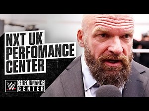 TRIPLE H and NXT Coach MATT BLOOM speak at the NXT UK Performance Center