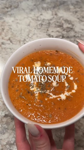 This cozy, creamy homemade tomato soup recipe is made with simple ingredients and comes together fast — perfect for a healthy comfort food dinner, meal prep, or a cold-weather lunch. Pair it with grilled cheese, sourdough, or enjoy it on its own. Once you try this easy tomato soup, you’ll never go back. Ingredients: 6 tomatoes 1 onion 1 red pepper 2 garlic bulbs Olive Oil 1/2 cup heavy whipping cream Garlic Powder Basil Salt Pepper Directions: Quarter the tomatoes and place them on a baking shee