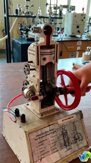 2 Stroke Diesel Engine Model 🔥 | No Spark Plug! #Shorts