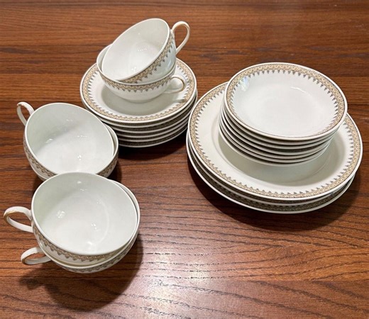 Antique Limoges France Porcelain Dinnerware Set Lanternier and Cie Service for 6 - Etsy