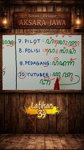 (39) Latihan menulis Aksara Jawa