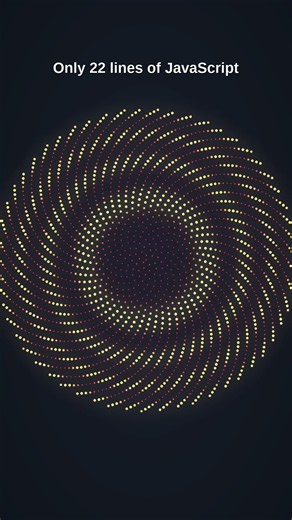 Golden Spiral in 22 Lines of JavaScript | Creative Coding #Shorts
