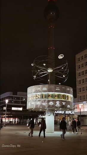 World time Clock at Berlin Alexander platz. #shorts #shortvideo #travel