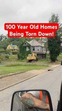 100 Year Old Homes Being Torn Down! #demolition #housedemolition #fyp #consturction #buildingsites