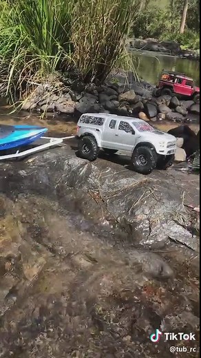 Traxxas Ford Raptor and RC Jet Boat Trailer Adventure