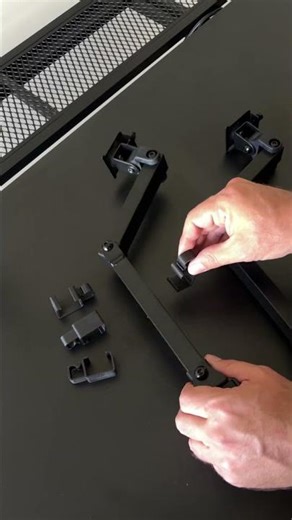 Armado de Soporte Brazo Doble Monitor Notebook Escritorio Negro LEVO