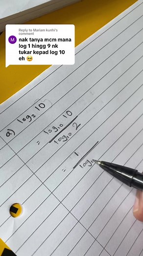 Cara Tukar Log 2 kepada Log 10 dalam Add Math Form 4