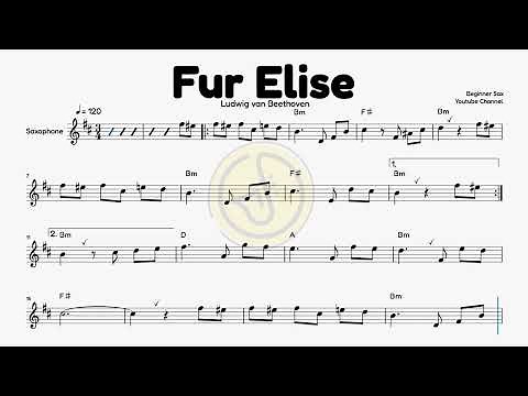 Fur Elise - ALTO Saxophone Sheet Music | Beethoven