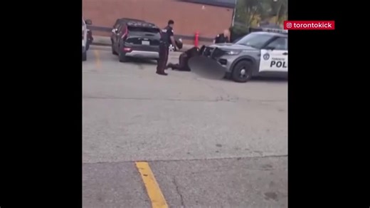 Video shows Toronto police cruiser inadvertently running over suspect, officer