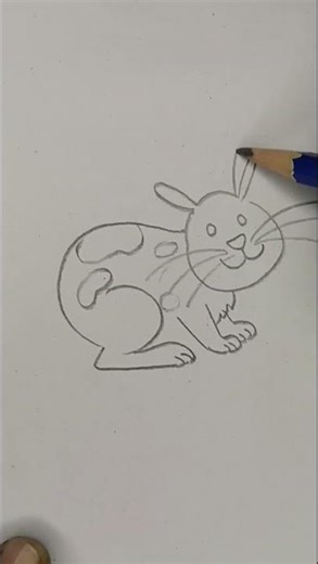 The easiest way to draw a rabbit🐰🥕