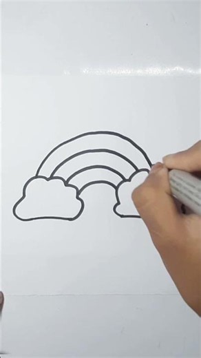 How To Draw cute RAINBOW Drawing, Painting & Coloring For Kids and Toddlers_ Child Art 🐋🌈🎨
