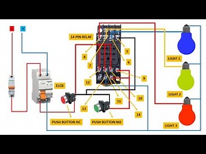 How to Wire a 14-Pin Relay for Latching in a Single-Phase Circuit | 14-Pin Relay