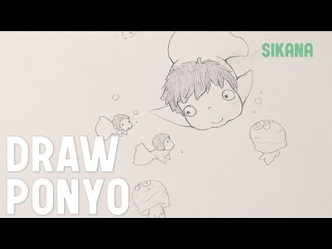 Learn to draw easily: Draw Ponyo