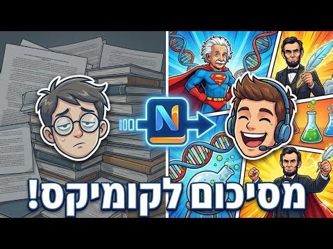ללמוד אחרת: כך הופכים כל סיכום ב-NotebookLM לקומיקס משעשע