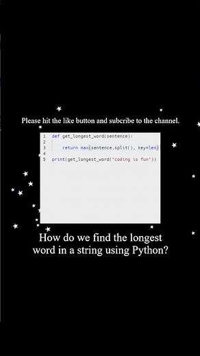 How do we find the longest word in a string using Python? (AJTekniko)