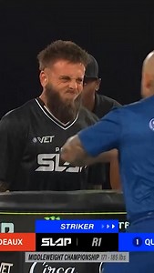 Going eat for eat in the first round of the title fight 🏆 @thebutcherbordeaux @isaiah_powerslap | Power Slap