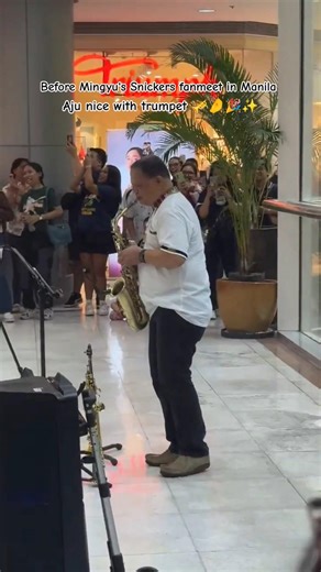 Aju nice trumpet 🎺 version 💗✨ #mingyu Snickers fanmeet in Manila #seventeen #shorts