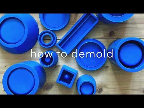 How to cast concrete with silicone molds. See demolding techniques.