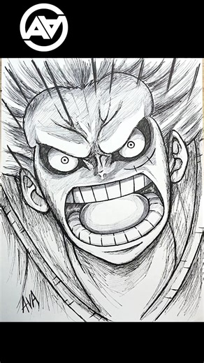 AVA Draws on Instagram: "How to draw LUFFY Gear 4 🔥✍️ #drawing #art #luffy #onepiece #anime #animeart #artistsoninstagram #speedart #fanart #sketch #howtodraw #manga #sketchbook #monkeydluffy #penandink #freehanddrawing #luffygearfourth"