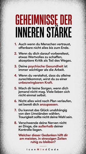 DIESE 8 Geheimnisse machen dich mental unbesiegbar! 🛑🧠 #resilienz #unbesiegbar #gelassenheit