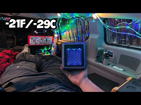 Car Camping in -21 degrees with Small Heater 🥶 Extreme Cold Winter Van Camping / Van Life