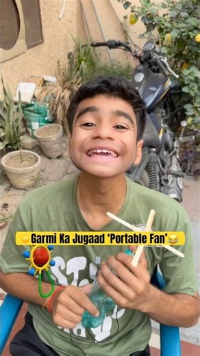 Garmi Ka Jugaad ‘Portable Fan’☀️😂 #summer #shorts #trending