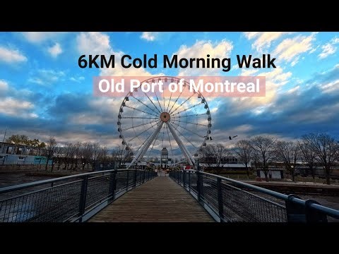 [HD] 🇨🇦 Cold November Morning Walk ❄️ | 6 km Through Old Port of Montreal
