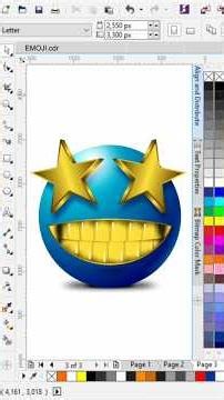 Coreldraw beginners tutorial, graphics design, 3D emoji graphics design, logo design #tutorial #art