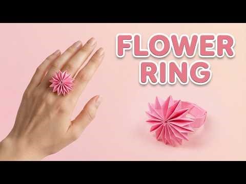 Easy PAPER RING Flower Aster | DIY Origami Jewelry