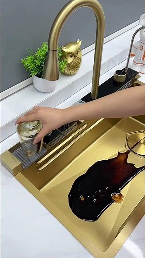 Industrial-Grade Smart Kitchen Sink | Self-Powered Sensor + Dual-Temperature Control #kitchensink