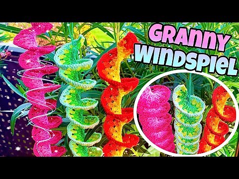 Simple Granny Winn Game - Crochet | Decoration for Balcony|Garden | Wind Spinner