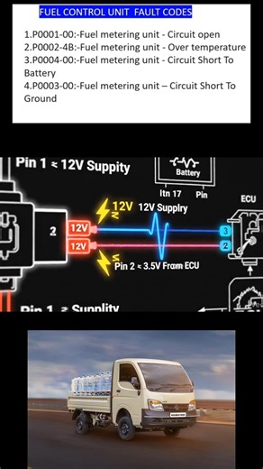 👍🏻fuel control unit P0001-00,P0002-4B,P0003-00,P0004-00 #faultcode #automobile