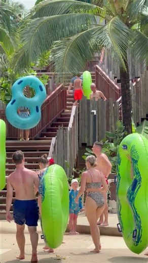 ☀️Thailand Phuket Fun Andaman Aqua Park Hot Day 82 🏝#beach #waterpark #travel