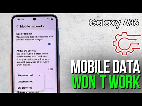 Samsung Galaxy A36 Quick Fix for Mobile Data Problems