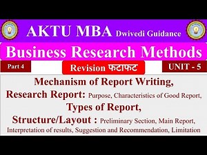 12| Business Research Methods, chapter 5, unit 5, Business Research Methods mba 2nd sem, bba 4th