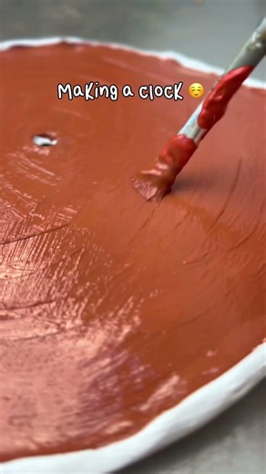 Making a clay clock ⏰