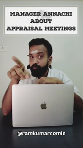 7.7K views · 146 reactions | Appraisal meetingங்குறது ஒரு கே.பாலச்சந்தர் சினிமா மாதிரிதான். A happy opening, a twisted interval block, and a not-so-happy climax.  Reply, What's the weirdest reason you ve ever heard in an appraisal meeting for a bad rating? #Annachi #NewVideo #Appraisal #uruttu | Ramkumar Tamil Comic | Facebook