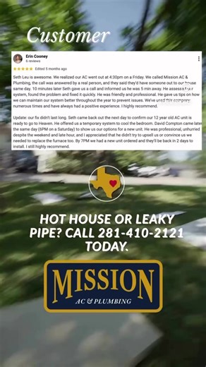 Top-Notch Service: Mission AC & Plumbing Review