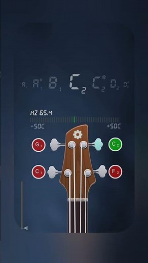 4th strings Bass Guitar Tuner. Tune bass guitar easy and fast! #bassguitar #guitartuner