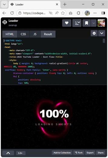 3D Rotating Loader Animation | Three.js Loader 🔥 #Shorts #shortvideo #short #shortsfeed #shortsvideo
