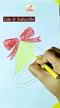 Easy Christmas Bell Drawing for Kids 🎄🔔 | Step by Step Christmas Drawing
