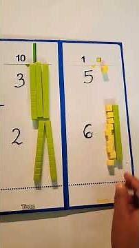 Adding 2-digits number using base 10 blocks #youtubeshorts #youtube #math #mathtips #basetenblocks