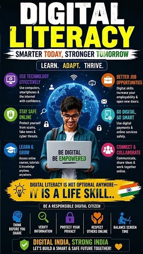 🌐 Digital Literacy: The Most Important Skill for Students in 2026 🚀#DigitalLiteracy #DigitalSkills